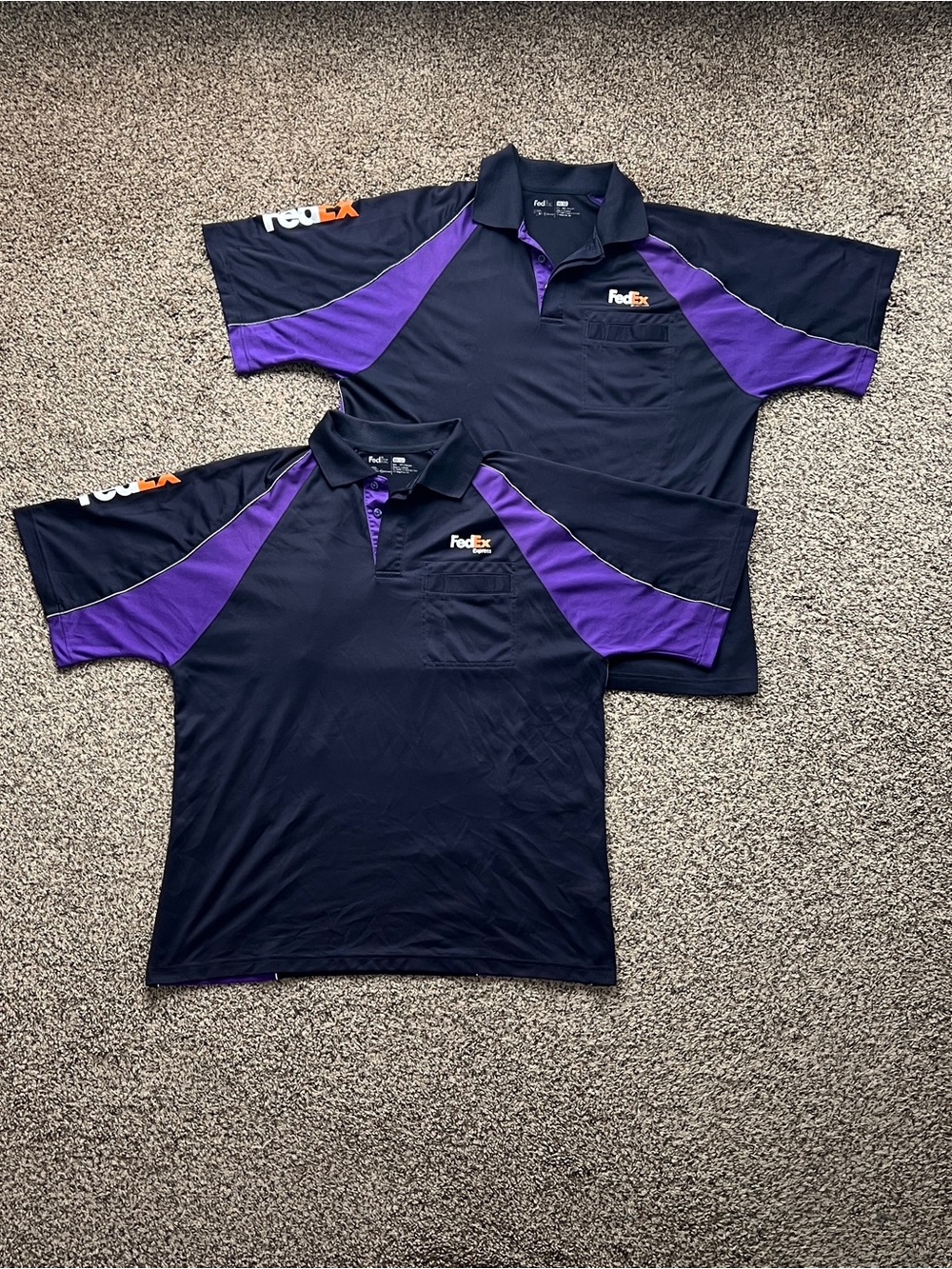 2x FED-EX Short Sleeve Shirts GUC Size XL